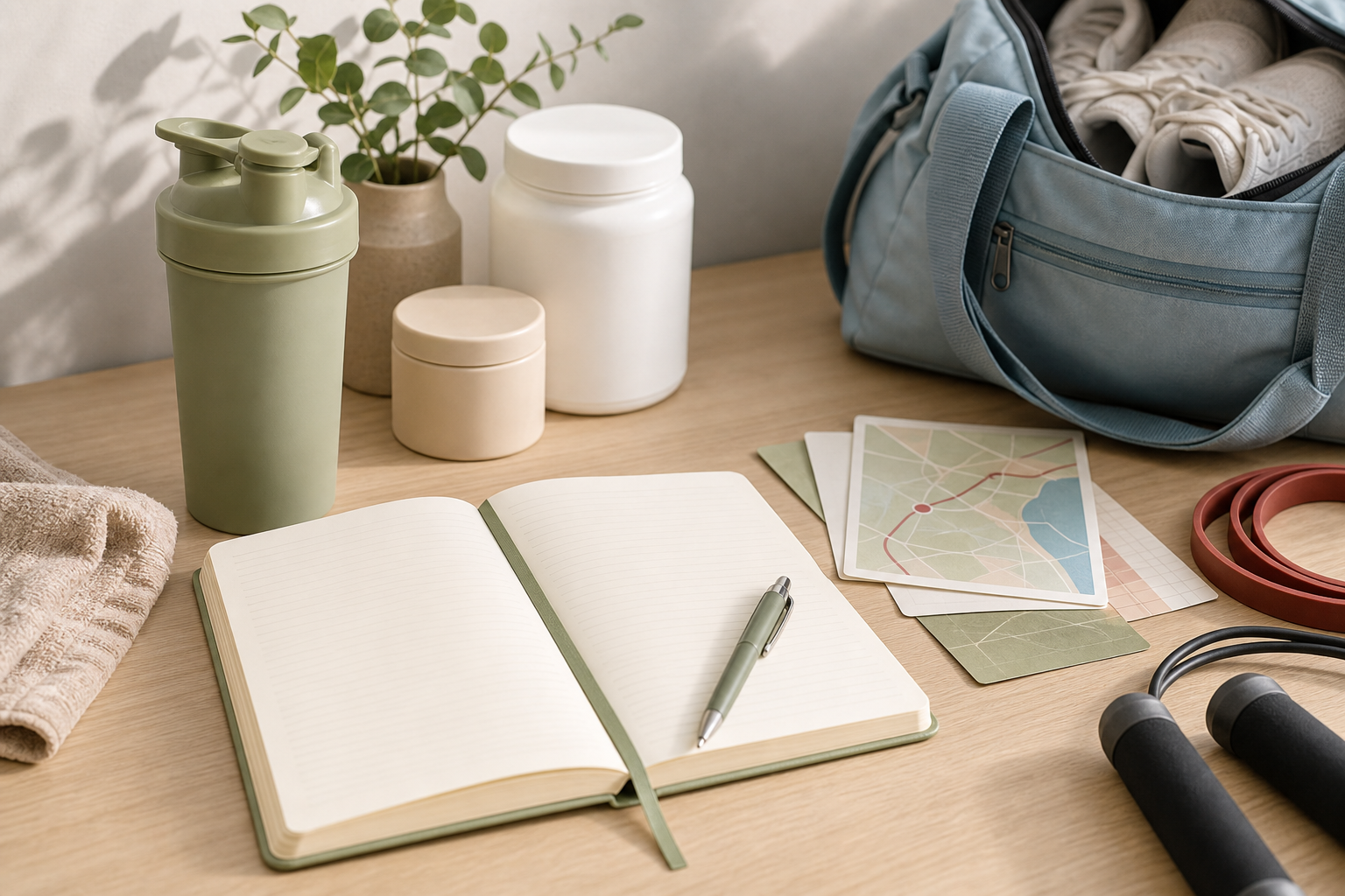 Non-branded training day journal desk